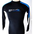 Rip Curl Stripe L/S Rash Vest Black/Blue/White