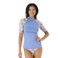 Rip Curl Oceans Together UPF 50+ SS Top Womens Blue