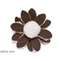 Jibbitz Fuzzibitz Small Flower Brown