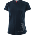 Löffler Printshirt Bicycle Merino-Tencel Womens Dark Blue
