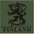 InfraredID Finland Lion Patch, 5x5cm OD Green