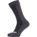 Sealskinz Starston Waterproof Cold Weather Mid Length Sock Dark Grey / Black