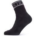 Sealskinz Mautby Waterproof Warm Weather Ankle Length Sock with Hydrostop Black / Dark Grey