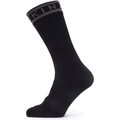 Sealskinz Scoulton Waterproof Warm Weather Mid Length Sock with Hydrostop Black / Dark Grey