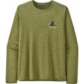 Patagonia Long-Sleeved Cap Cool Daily Graphic Shirt - Lands Mens Chouinard Crest: Buckhorn Green X-Dye