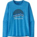 Patagonia Long-Sleeved Capilene Cool Daily Graphic Shirt Womens Ridge Rise Moonlight: Vessel Blue X-Dye