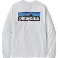 Patagonia Long-Sleeved P-6 Logo Responsibili-Tee Mens White