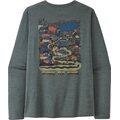 Patagonia Long-Sleeved Cap Cool Daily Graphic Shirt - Lands Mens Commontrail: Nouveau Green X-Dye