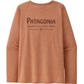 Patagonia Long-Sleeved Cap Cool Daily Graphic Shirt - Waters Womens Water People Banner: Terra Pink X-Dye