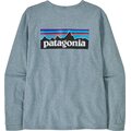 Patagonia Long-Sleeved P-6 Logo Responsibili-Tee Womens Thermal Blue