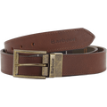 Barbour Reversible Tartan Leather Belt Classic Tartan / Brown