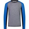 Mons Royale Temple Merino Air-Con Long Sleeve Mens Blue Gravel