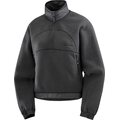 Salomon Chroma Fleece Crop Half Zip Womens Deep Black