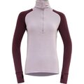 Devold Expedition Merino Silk Zip Neck Womens Port/Orchid