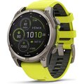 Garmin Fenix 8 Sapphire Solar 47mm Bare Ti/Graphite, Amp Yellow Band