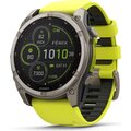 Garmin Fenix 8 Sapphire Solar 51mm Bare Ti/Graphite, Amp Yellow Band