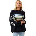 Rip Curl High Tide Hibiscus Stripe Crew
 Womens Black