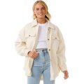 Rip Curl High Tide Fleece Shacket Womens Off White