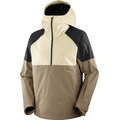 Salomon Transfer Anorak Mens White Pepper / Deep Black / Shitake