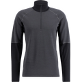 Lundhags Prime Merino Half Zip Mens Charcoal / Black