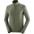 Salomon Essential Lightwarm Full Zip Mens Grape Leaf