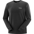 Salomon Logo Long Sleeve Tee Mens Deep Black