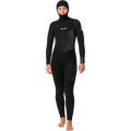 Rip Curl Dawn Patrol 5/4 Chest Zip Hooded Wetsuit Womens Black