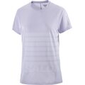 Salomon Sense Aero Graphic Short Sleeve Tee Womens Cosmic Sky/White