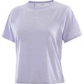 Salomon SHKout Air Crop Short Sleeve Tee Womens Cosmic Sky