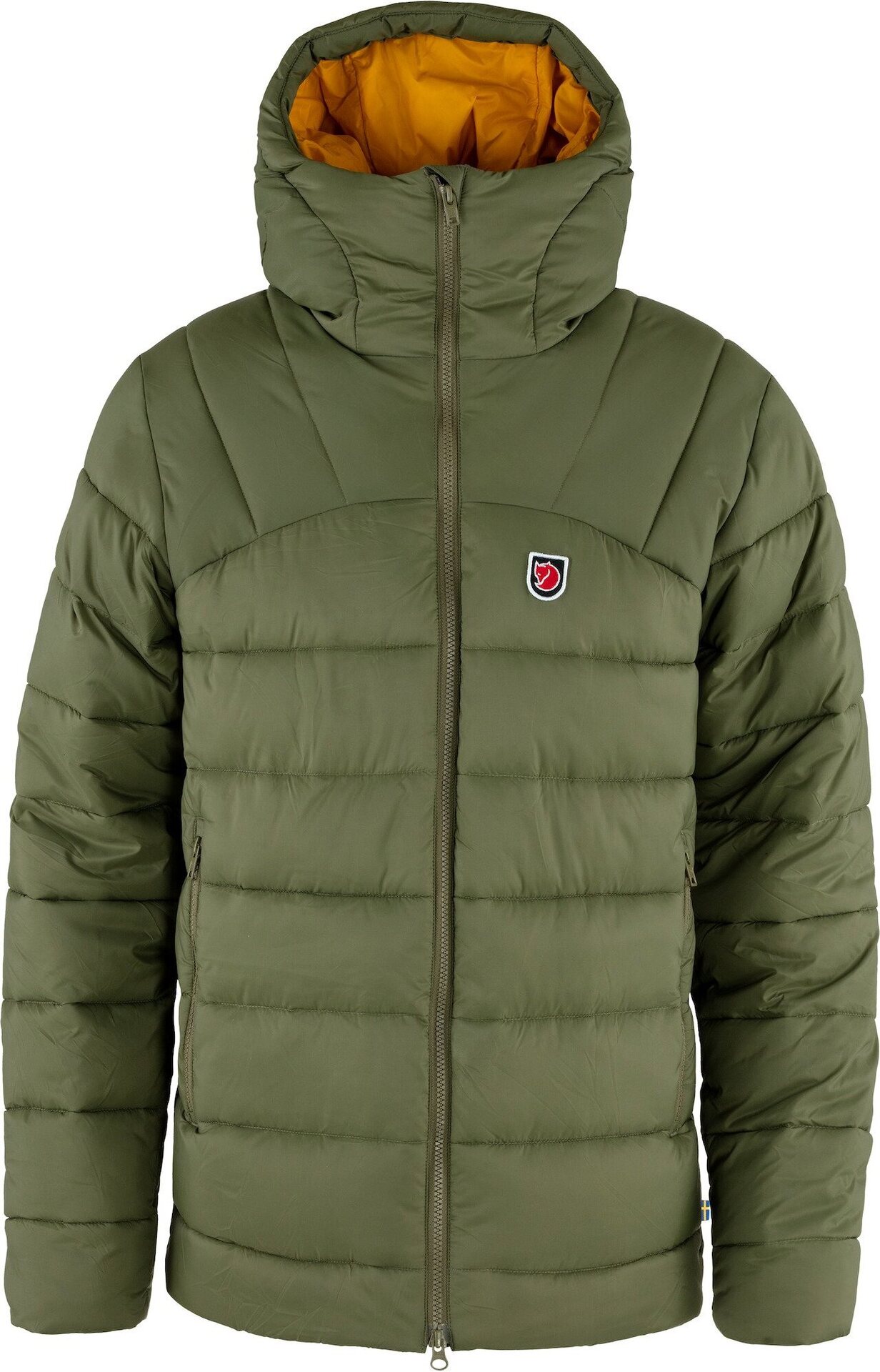 Fjällräven Expedition Mid Winter Jacket Mens Green / Mustard Yellow (620-161)