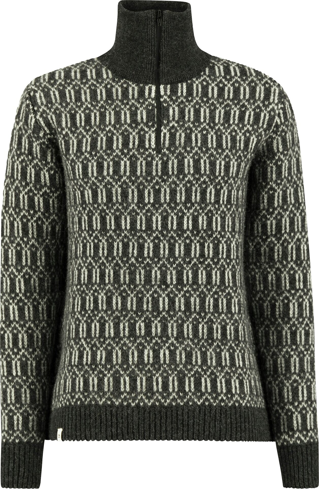 Ulvang Echo Half Zip Sweater Charcoal Melange / Off White