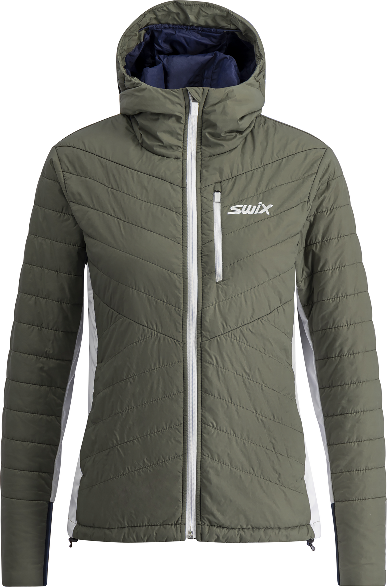 Swix Dynamic Insulated Jacket Womens Olive / Dark Navy