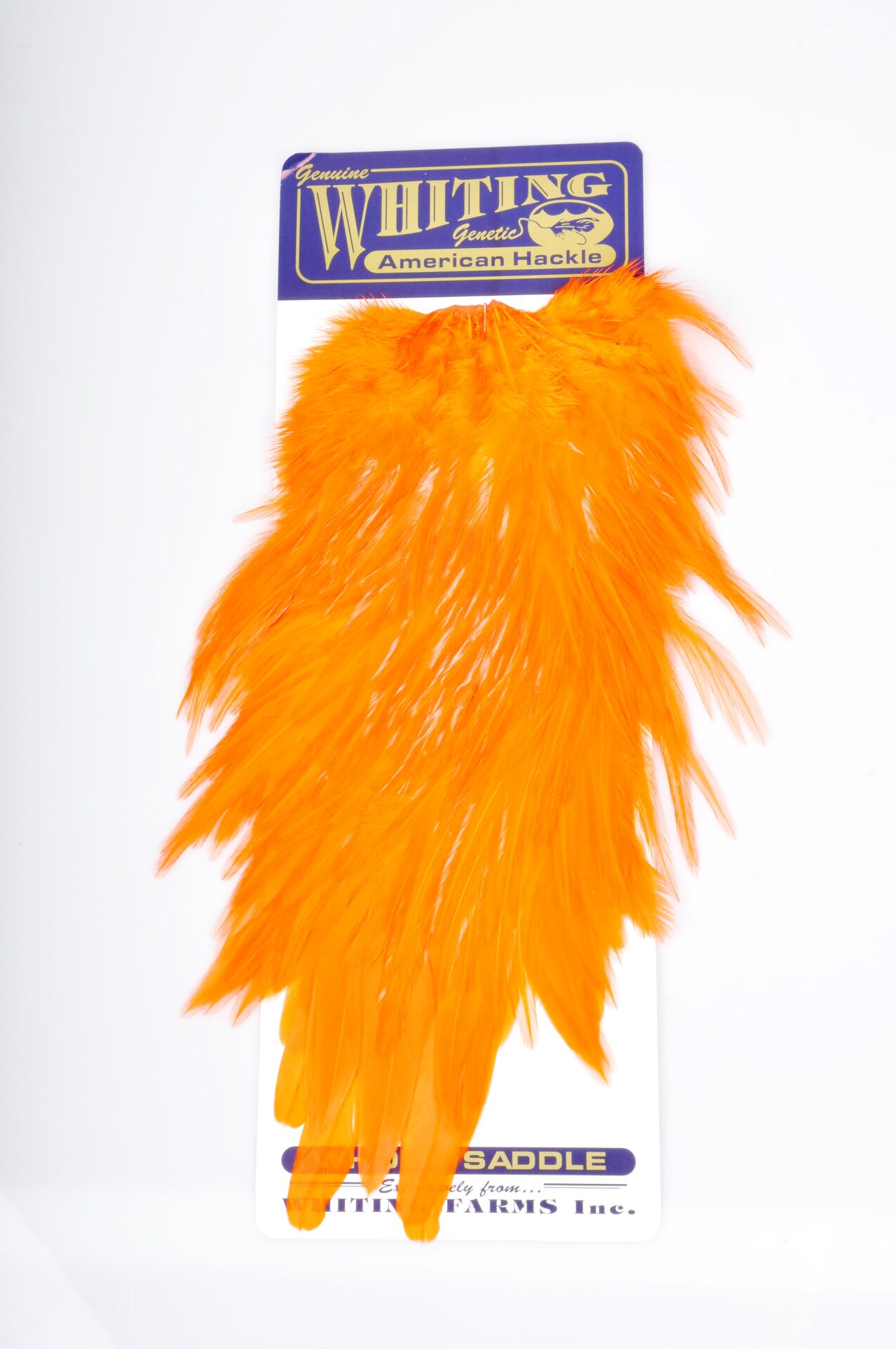 Whiting American Rooster Hackle Rooster Saddle Orange