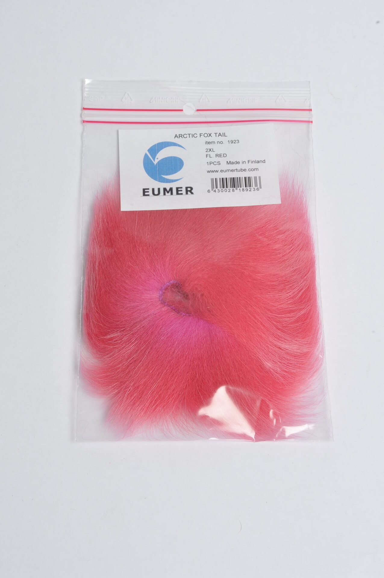 Arctic Fox Tail 2XL Fl. Red