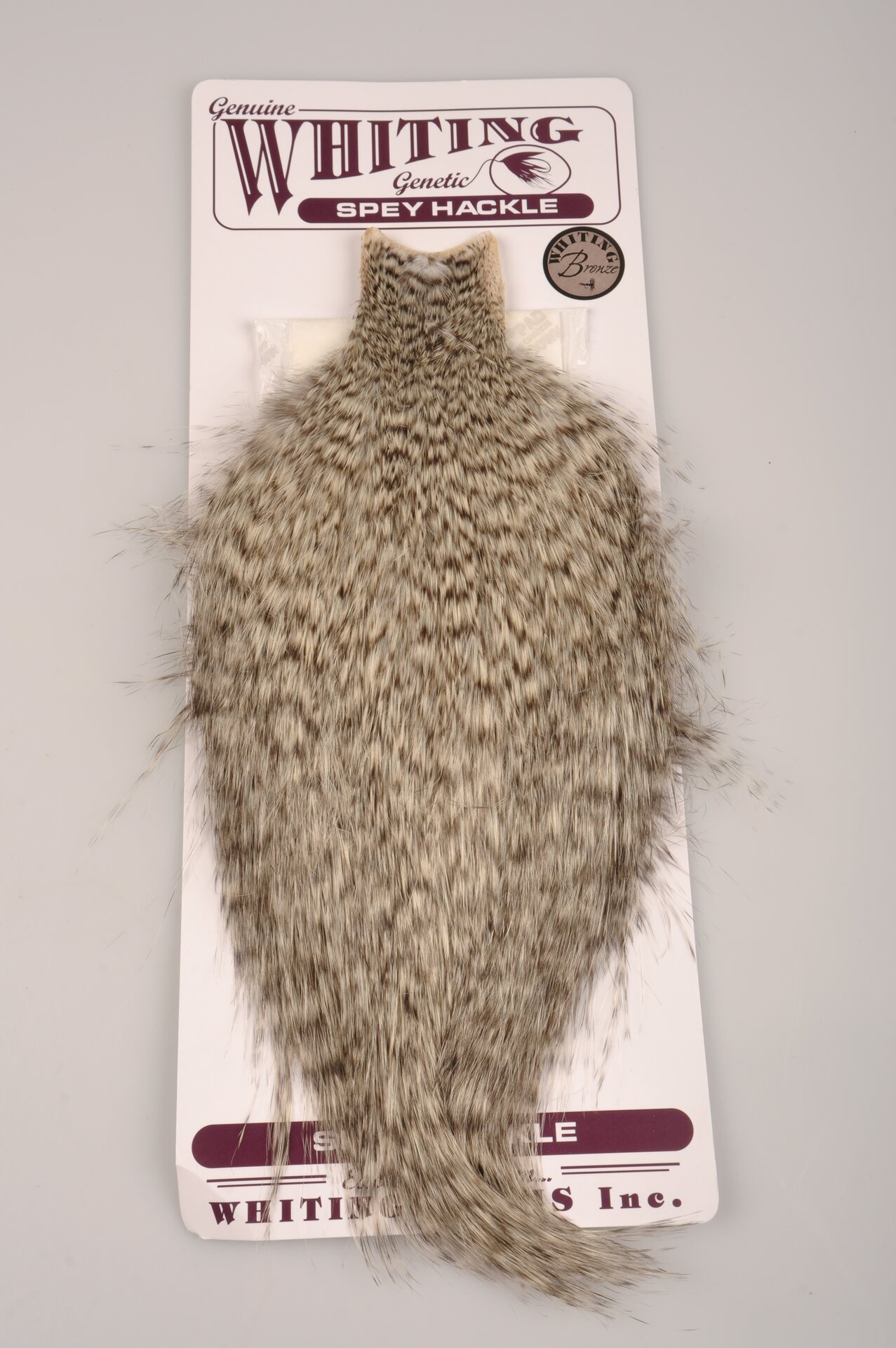Whiting Spey Hackle Cape Bronze Grizzly