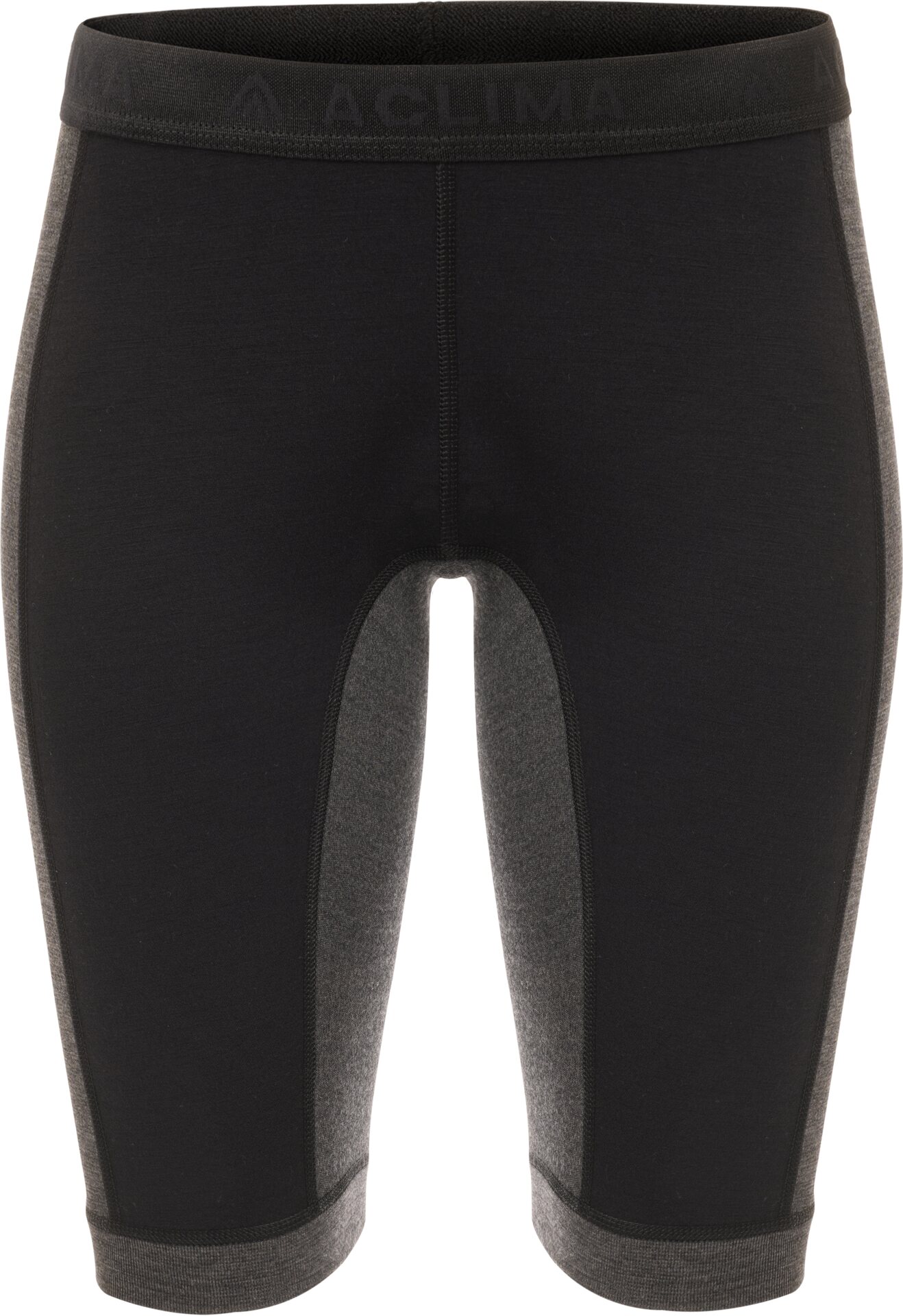 Aclima Warmwool Long Shorts w/Windwools Womens Jet Black / Marengo