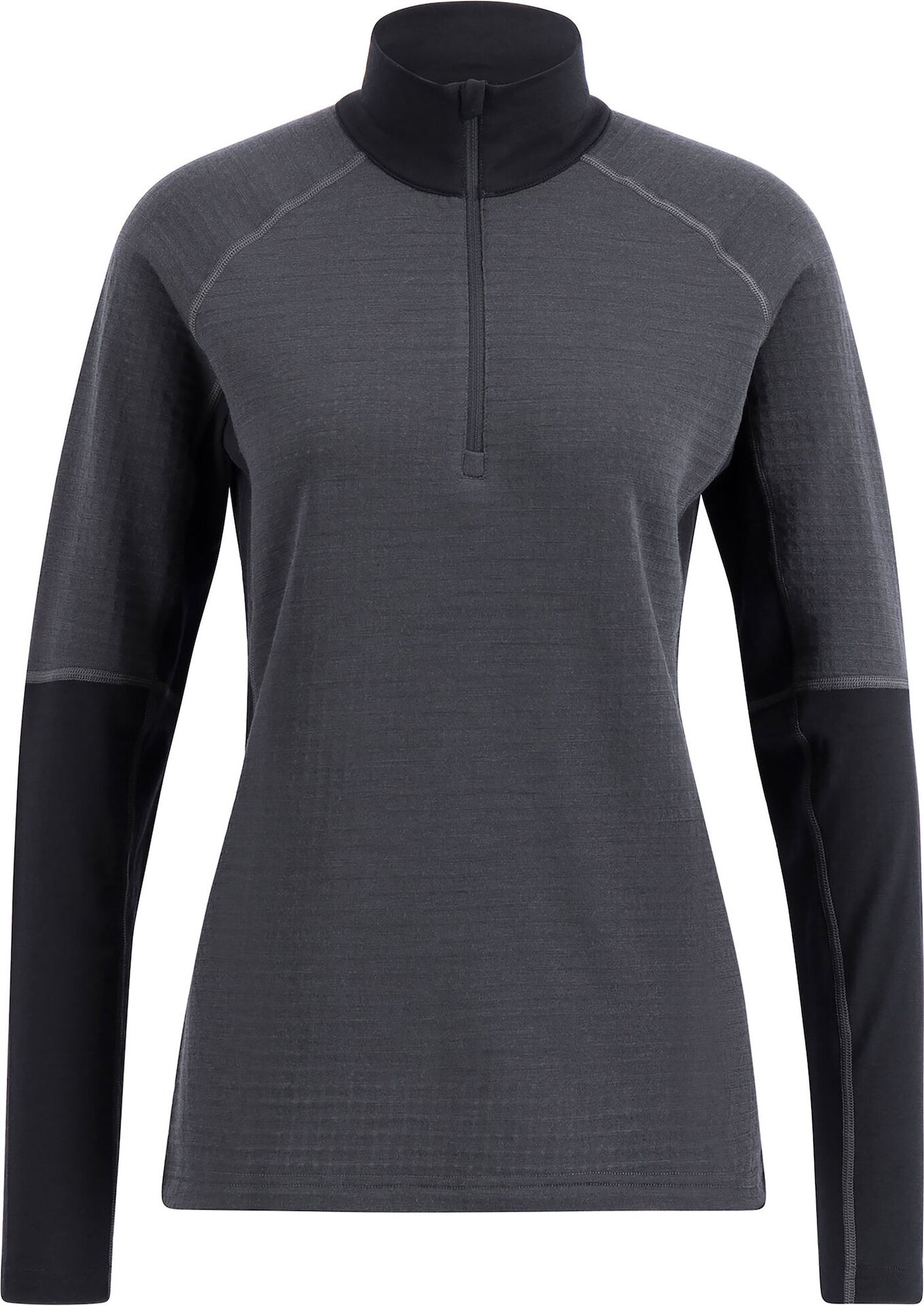 Lundhags Prime Merino Half Zip Womens Charcoal / Black