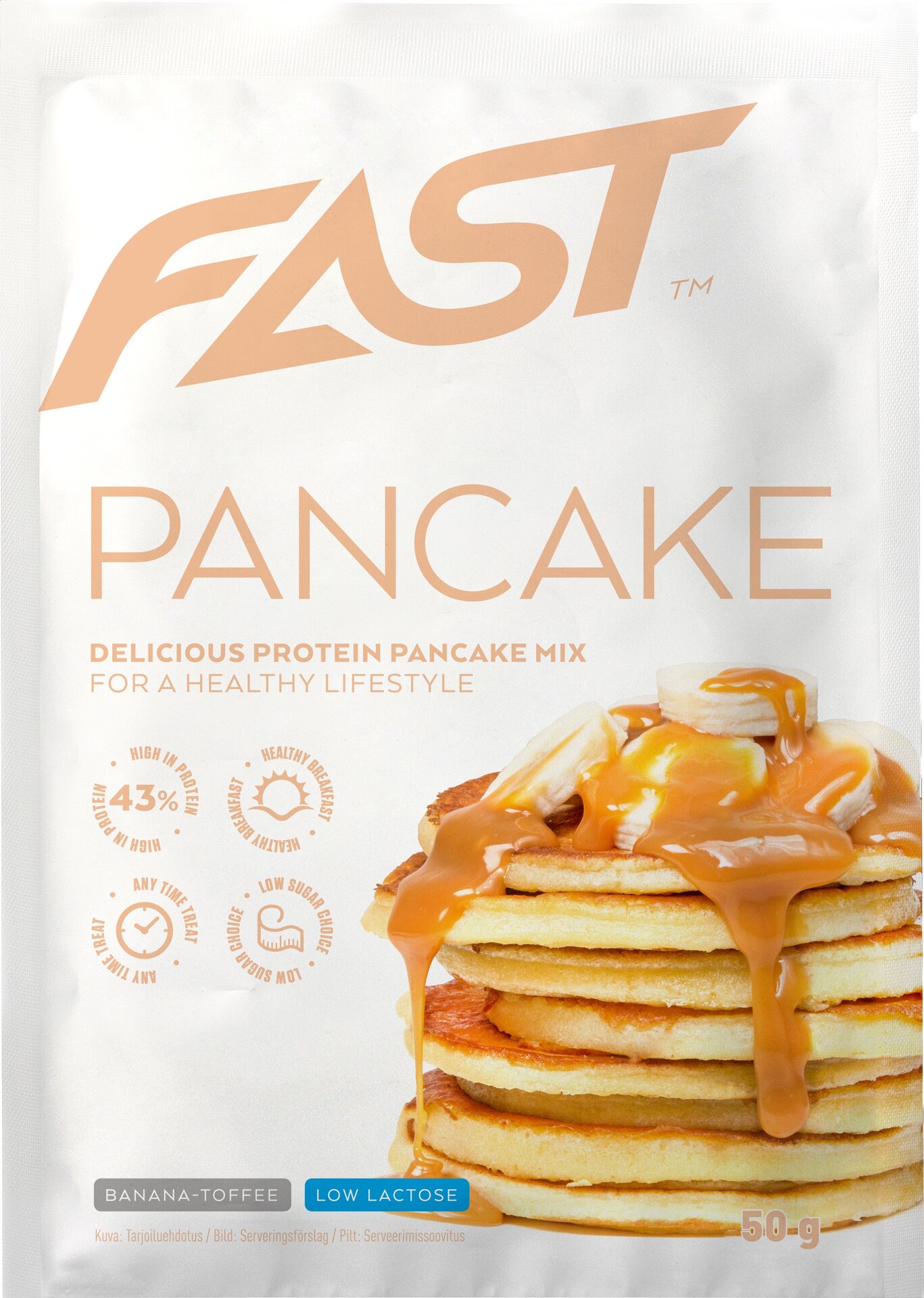 FAST Protein Pancake Mix 600g Banana-toffee