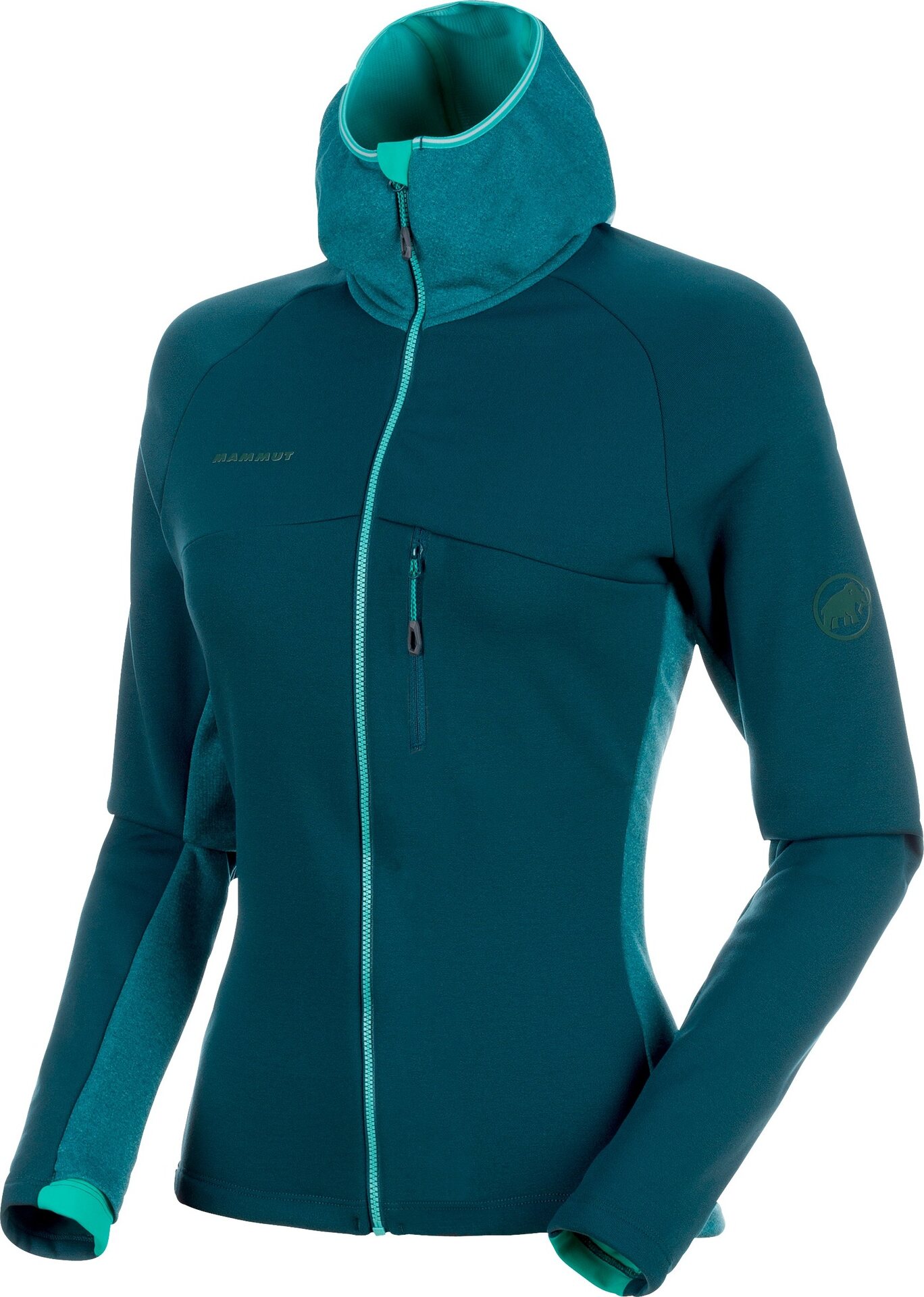 Mammut Aconcagua Pro ML Hooded Jacket Women Teal - Atoll Melange