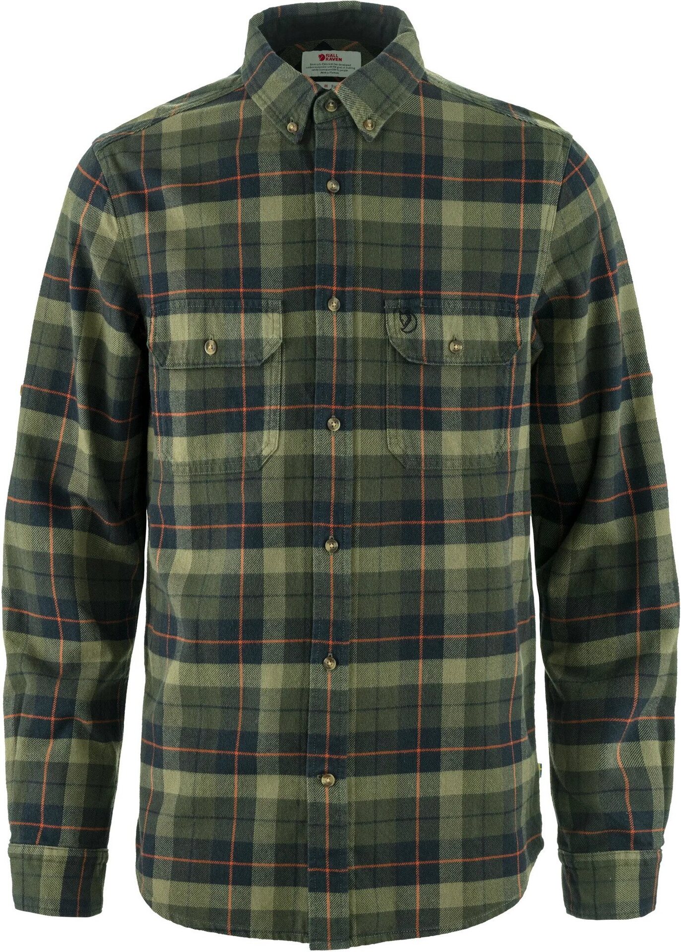Fjällräven Singi Heavy Flannel Shirt Mens Black / Deep Forest (550-662)