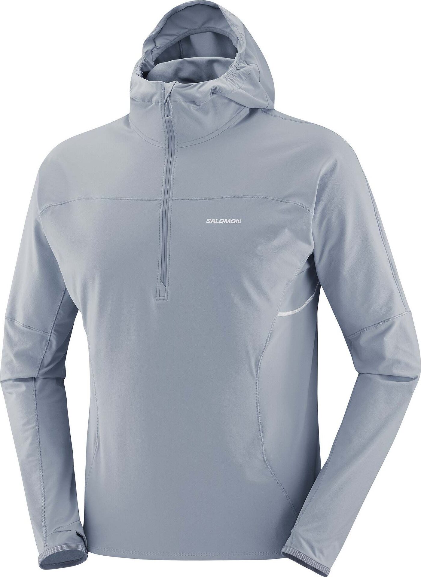 Salomon Sense Aero Hybrid Half Zip Hood Jacket Mens Trade Winds