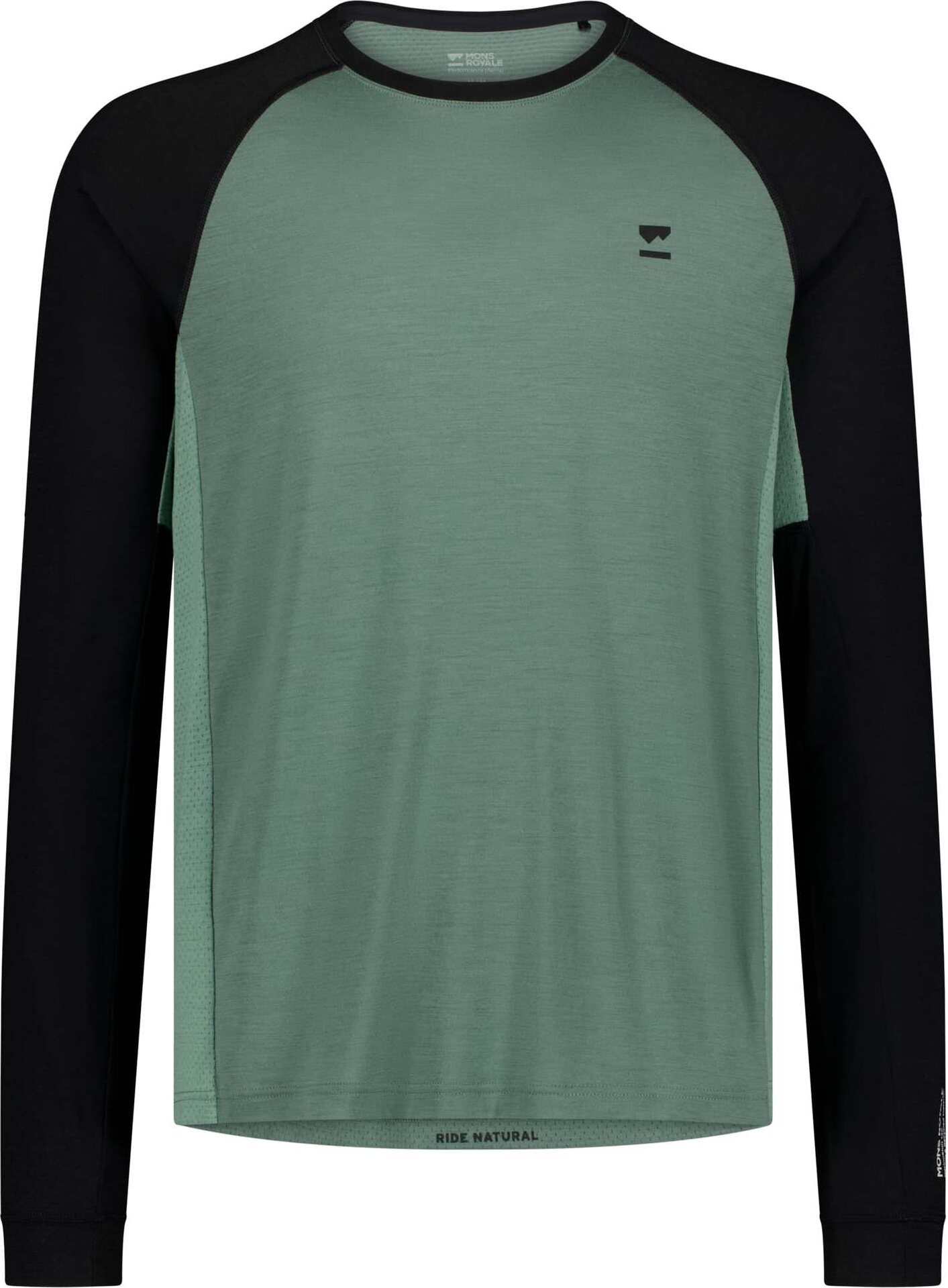 Mons Royale Tarn Merino Long Sleeve Mens Cypress / Black / Thyme
