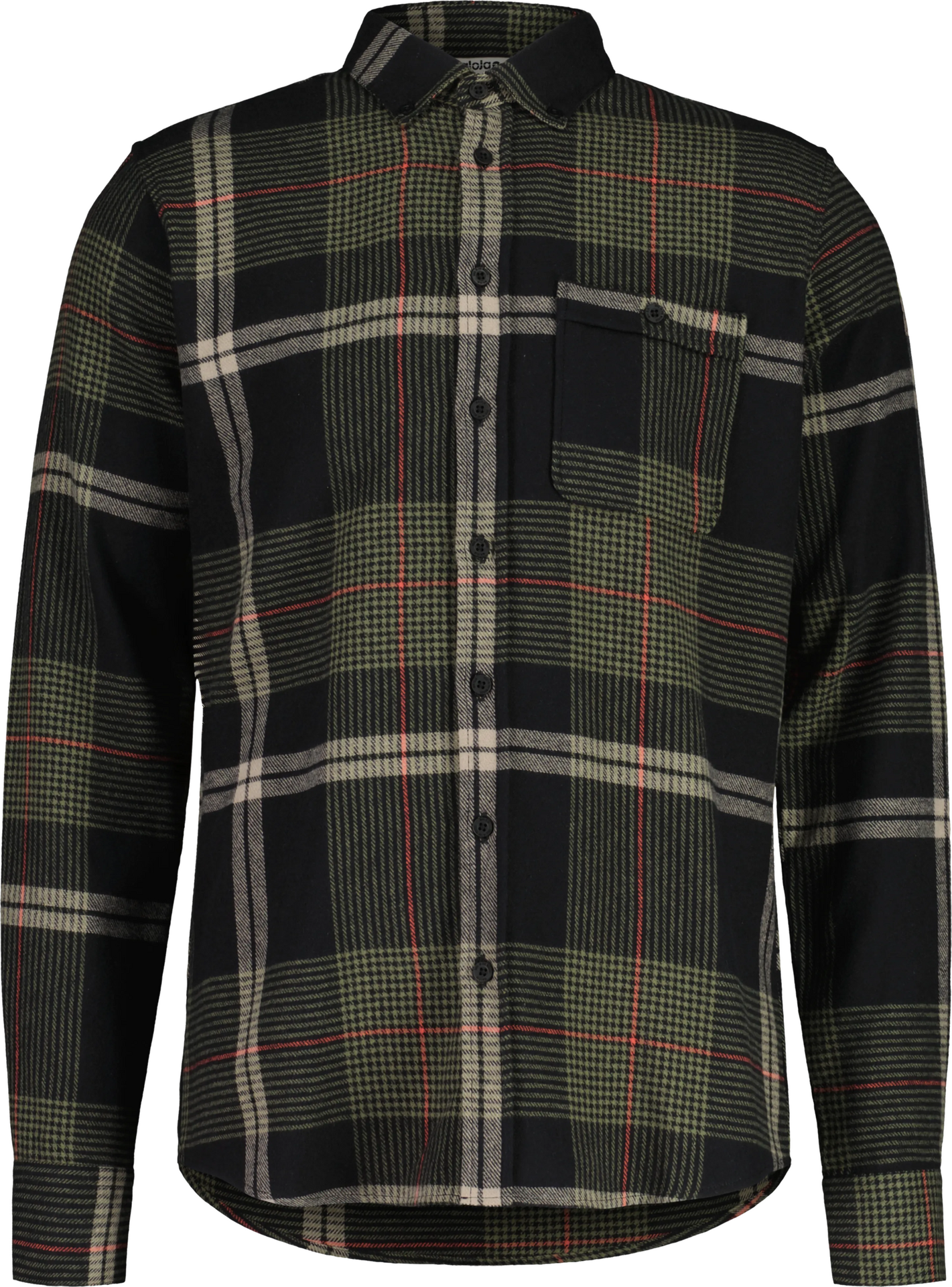 Maloja GlavaM. Organic Flannel Shirt Mens Deep Black Multi