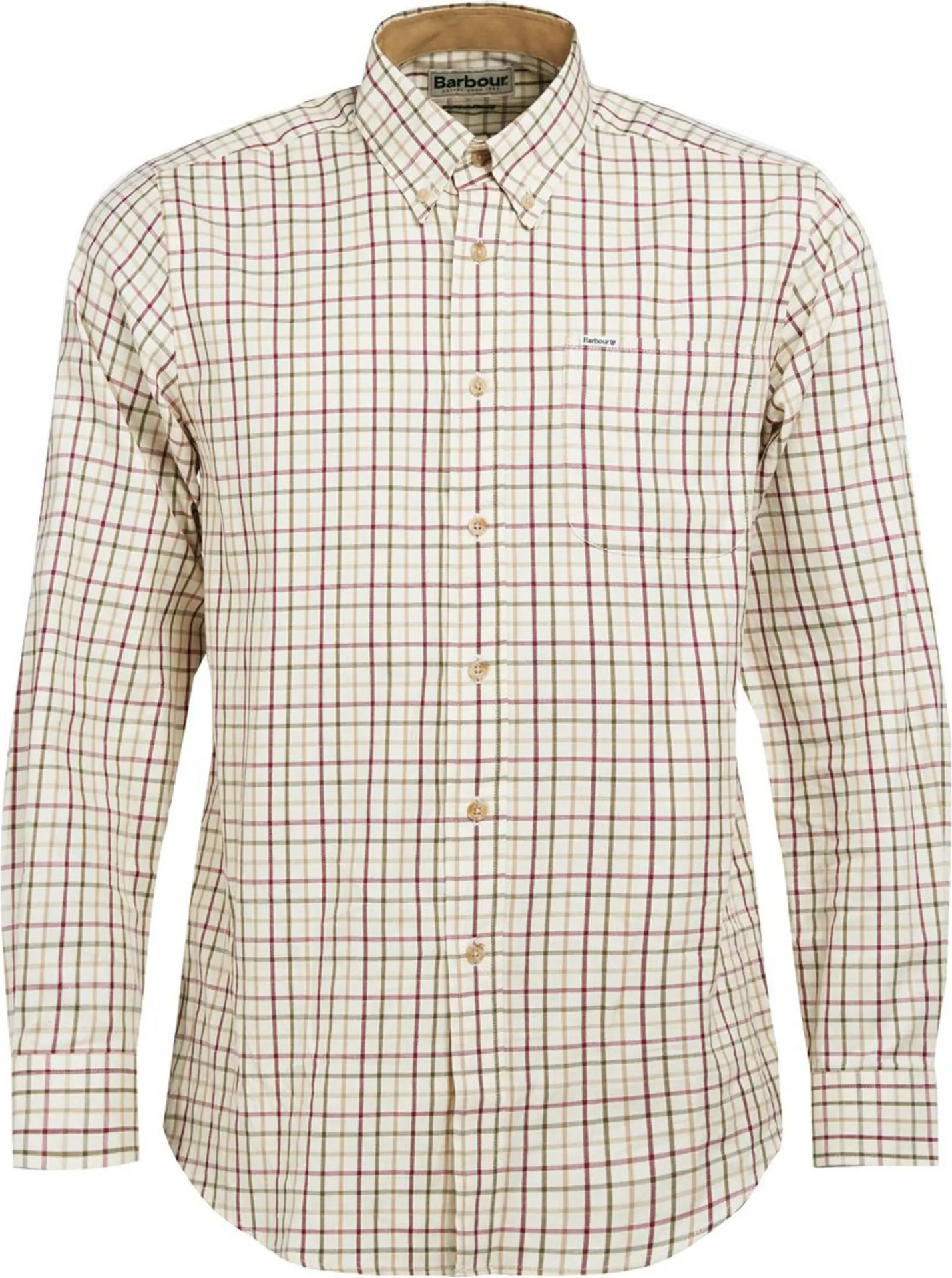 Barbour Sporting Tattersall Regular Shirt Mens Red / Khaki
