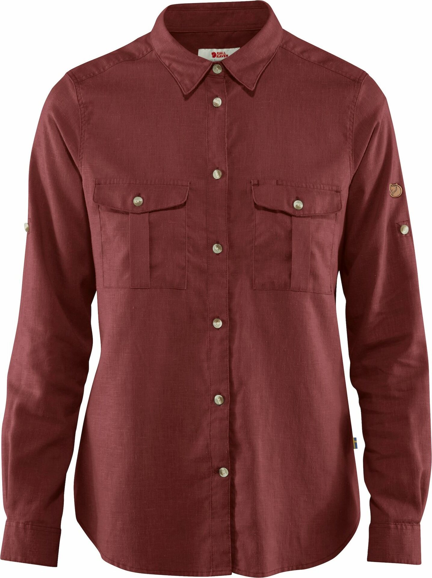 Fjällräven Övik Travel Shirt Long Sleeve Womens Raspberry Red (342)
