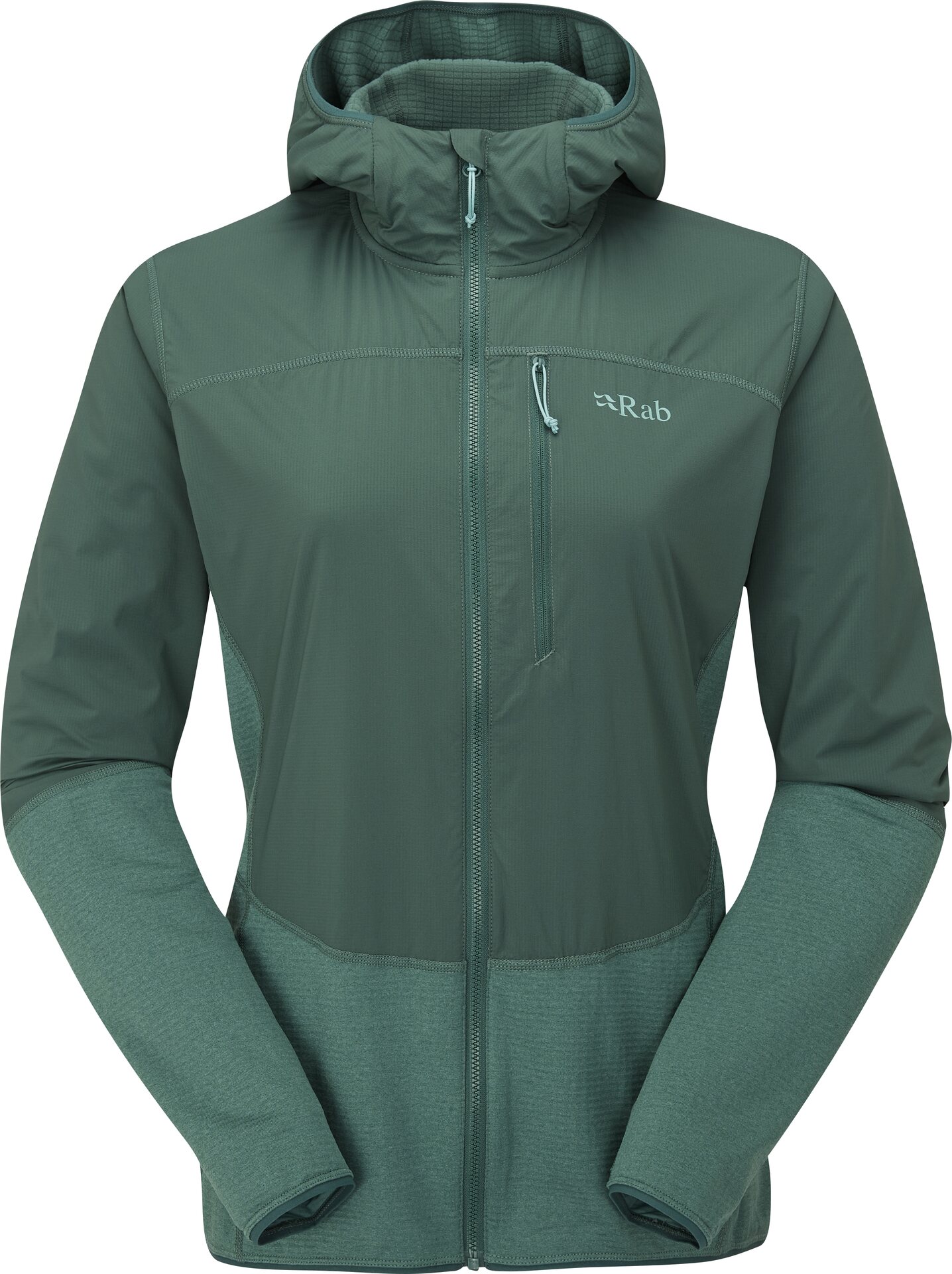 Rab Ascendor Summit Hoody Womens Green Slate / Eucalyptus
