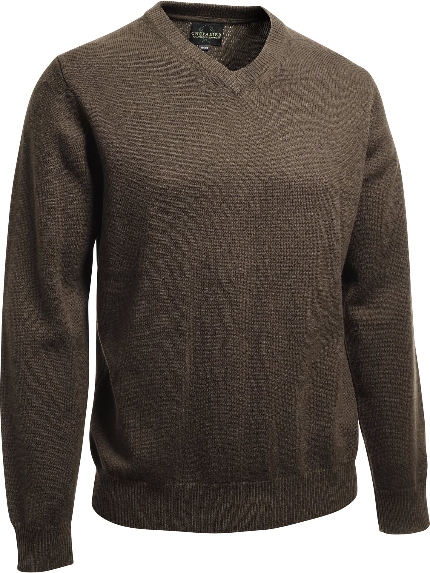 Chevalier Gary Wool Pullover w. patch Ruskea