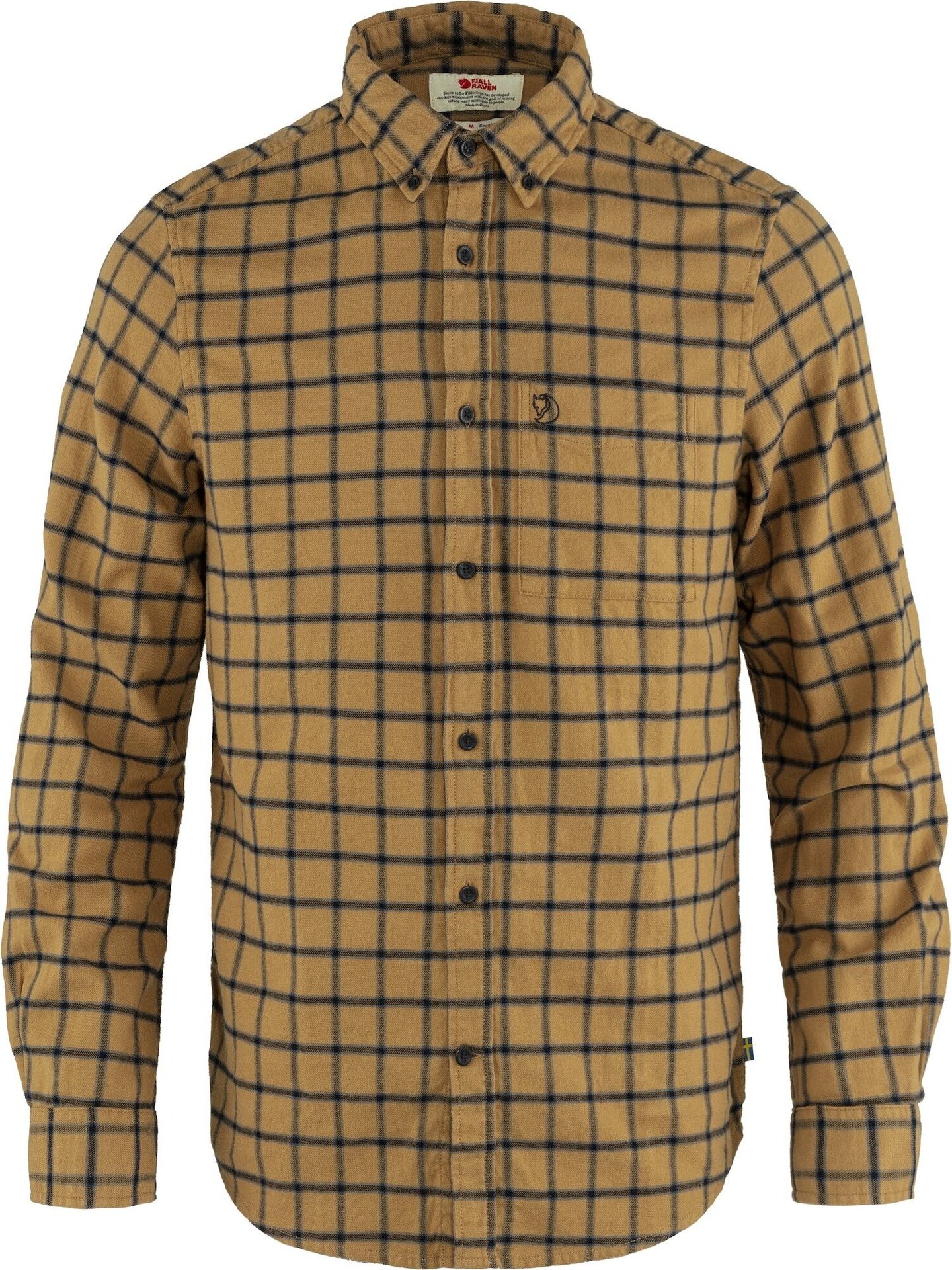Fjällräven Övik Flannel Shirt Mens Buckwheat Brown / Dark Navy (232-555)