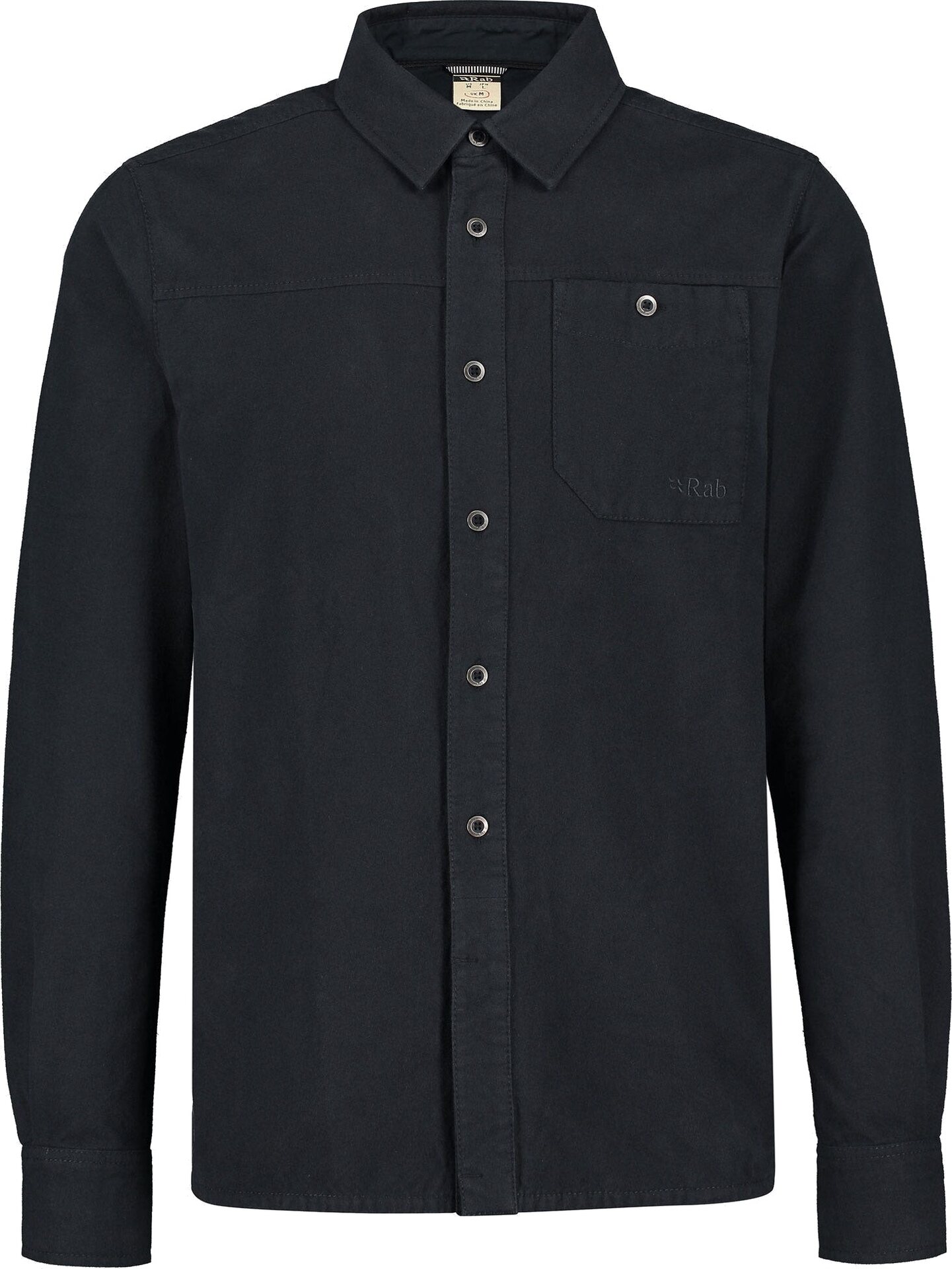 Rab Boundary Brushed Cotton Shirt Mens Ebony