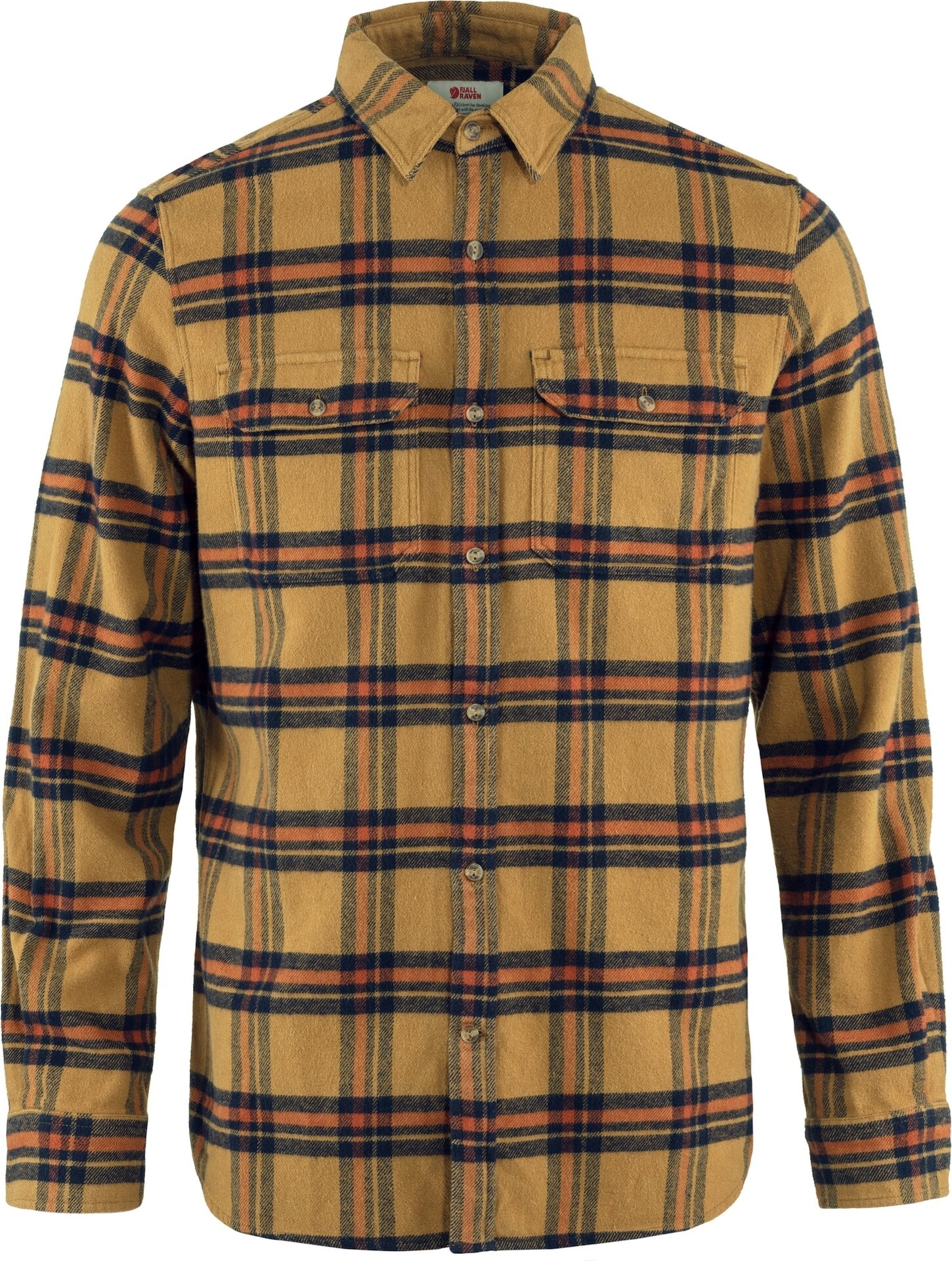 Fjällräven Övik Heavy Flannel Shirt Mens Buckwheat Brown / Autumn Leaf (232-215)
